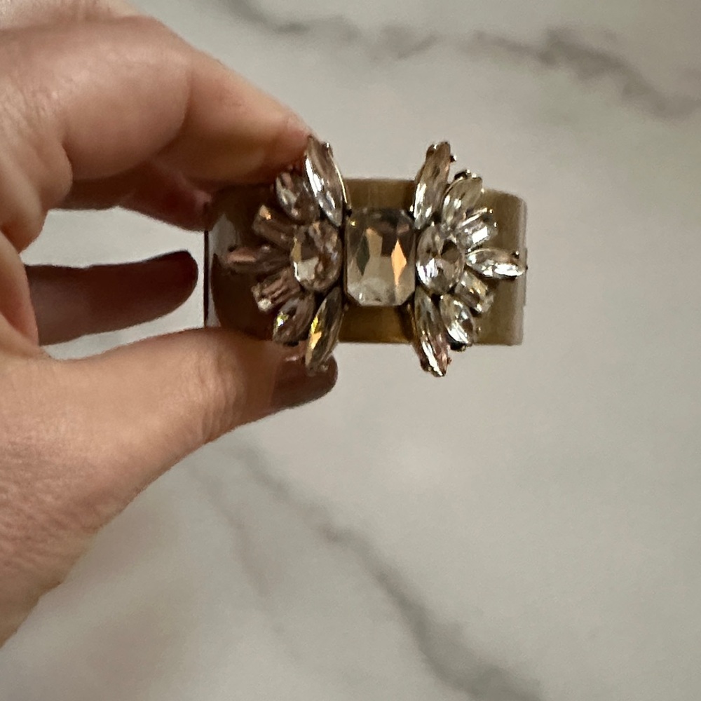 J. Crew Gold and Silver Crystal Bracelet